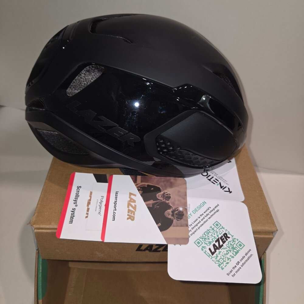 LAZER Vento Kineticore Black Small 52-56cm Retail $300 New in Box - Picture 7 of 14